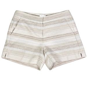 WHBM Donatello Tweed 5in Short Cream Size 0